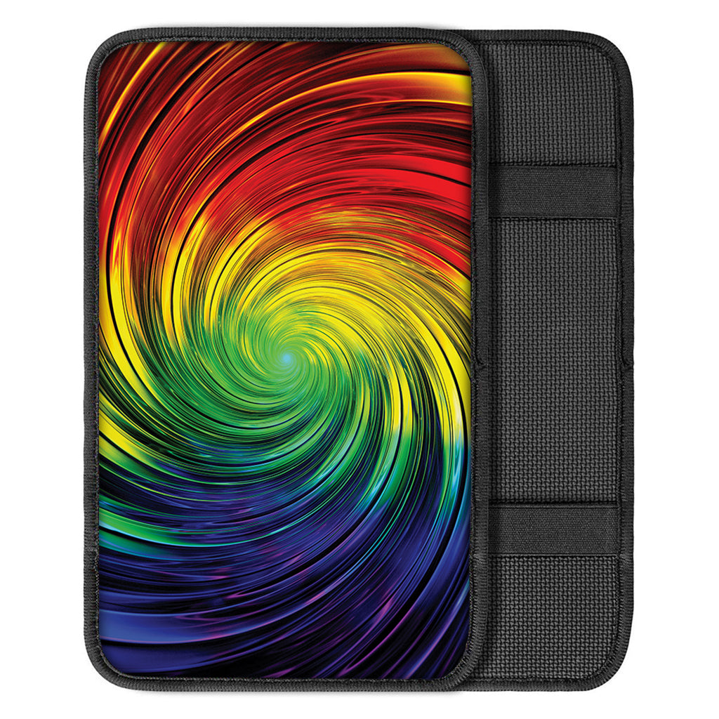 Colorful Swirl Print Car Center Console Cover