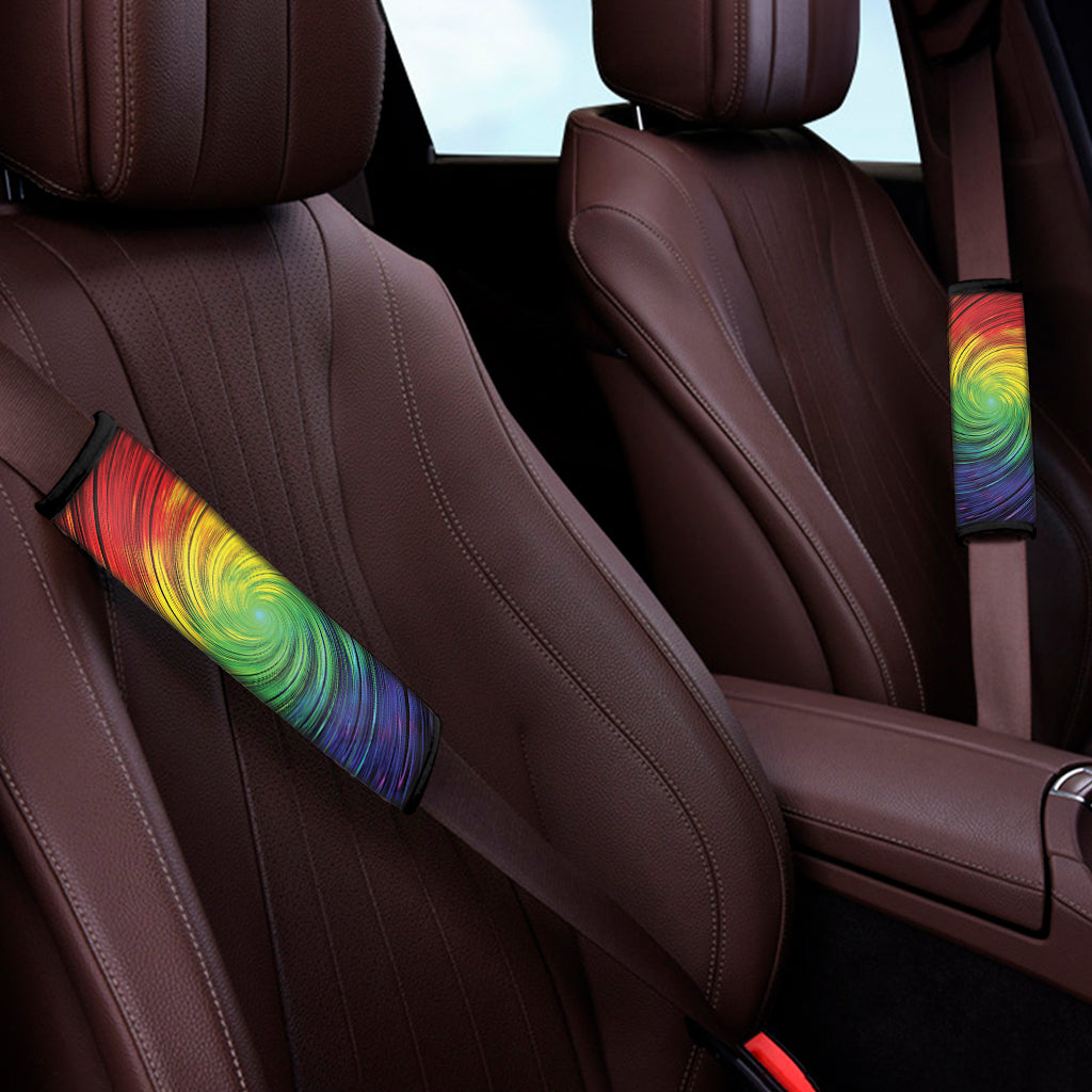 Colorful Swirl Print Car Seat Belt Covers