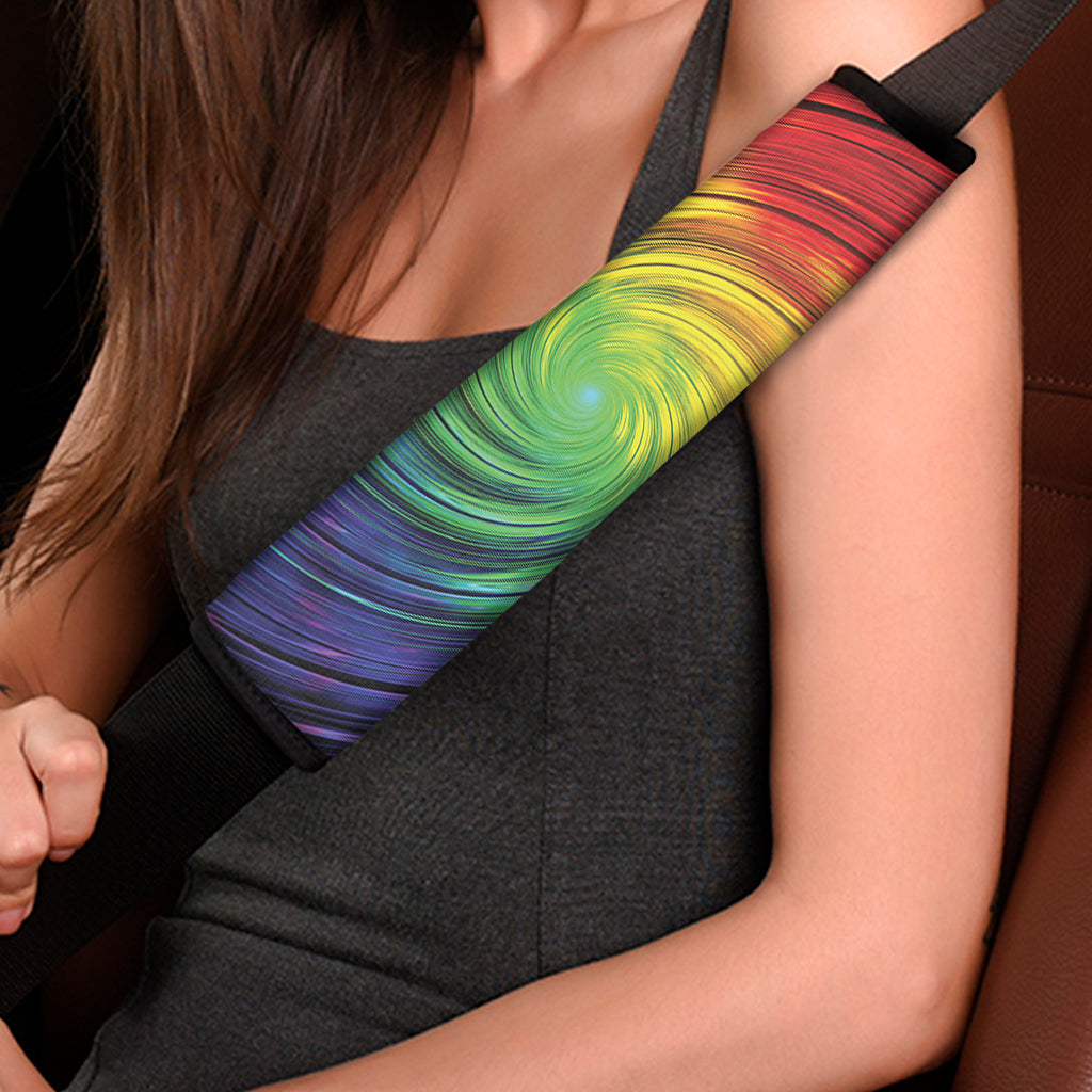 Colorful Swirl Print Car Seat Belt Covers