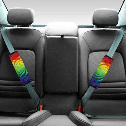 Colorful Swirl Print Car Seat Belt Covers