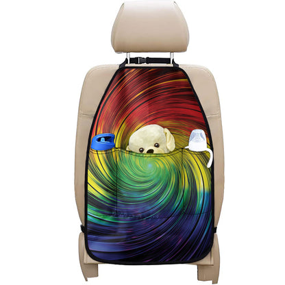 Colorful Swirl Print Car Seat Organizers
