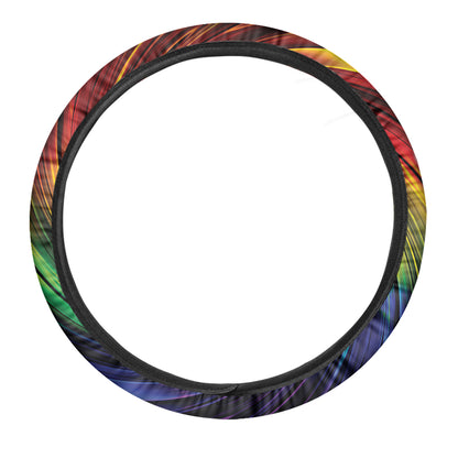 Colorful Swirl Print Car Steering Wheel Cover