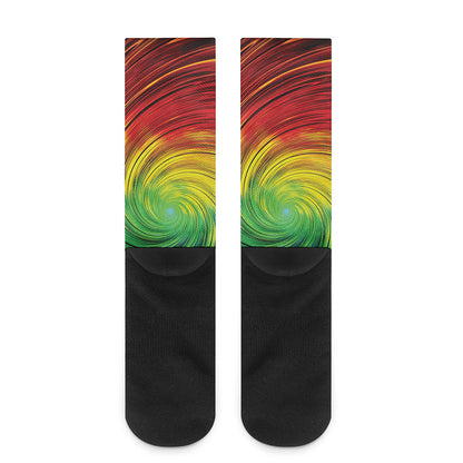 Colorful Swirl Print Crew Socks
