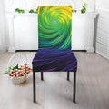 Colorful Swirl Print Dining Chair Slipcover