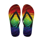 Colorful Swirl Print Flip Flops