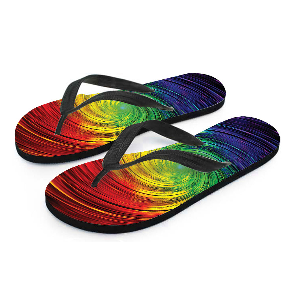 Colorful Swirl Print Flip Flops