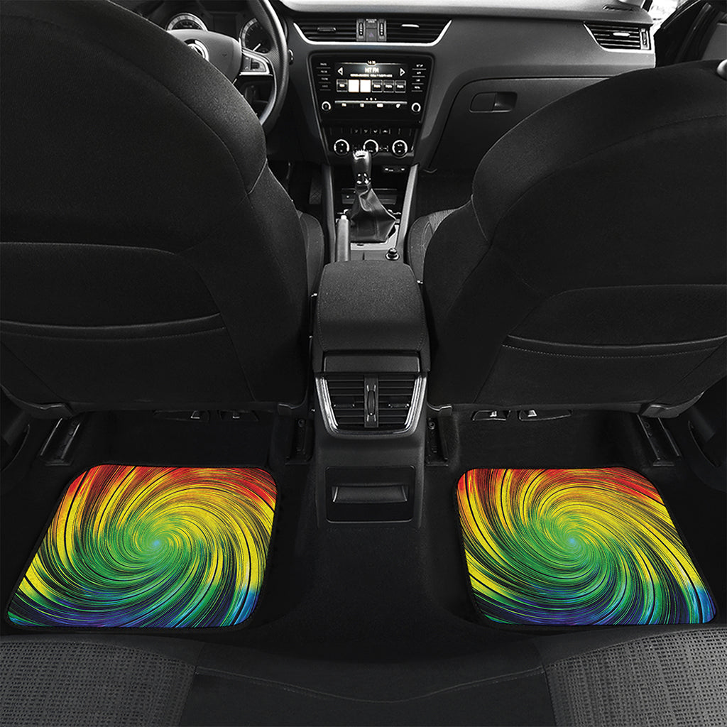 Colorful Swirl Print Front and Back Car Floor Mats