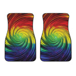 Colorful Swirl Print Front Car Floor Mats