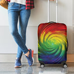 Colorful Swirl Print Luggage Cover