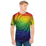 Colorful Swirl Print Men's T-Shirt
