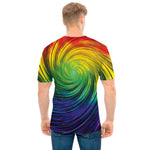 Colorful Swirl Print Men's T-Shirt