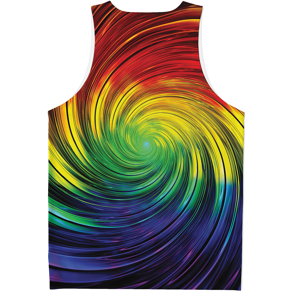 Colorful Swirl Print Men's Tank Top