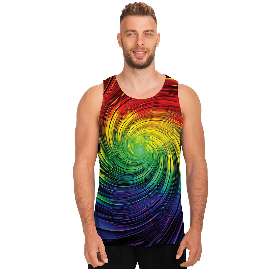 Colorful Swirl Print Men's Tank Top