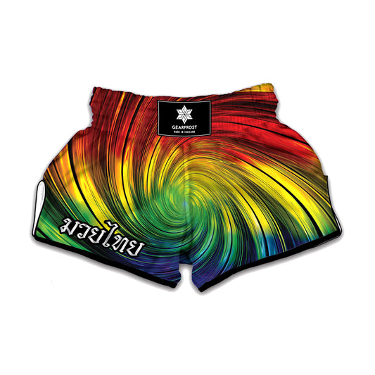 Colorful Swirl Print Muay Thai Boxing Shorts