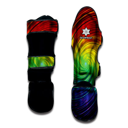 Colorful Swirl Print Muay Thai Shin Guard