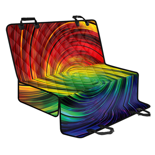 Colorful Swirl Print Pet Car Back Seat Cover