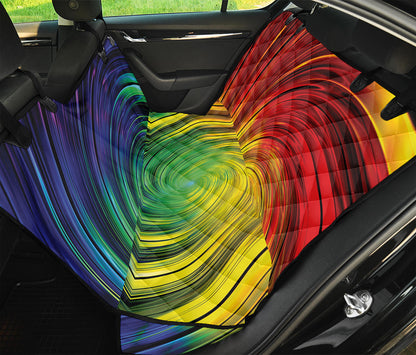 Colorful Swirl Print Pet Car Back Seat Cover