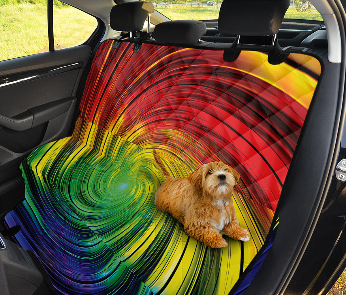 Colorful Swirl Print Pet Car Back Seat Cover
