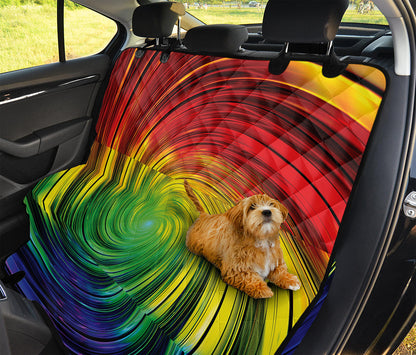 Colorful Swirl Print Pet Car Back Seat Cover