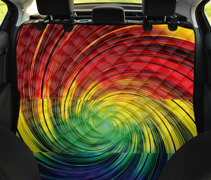Colorful Swirl Print Pet Car Back Seat Cover