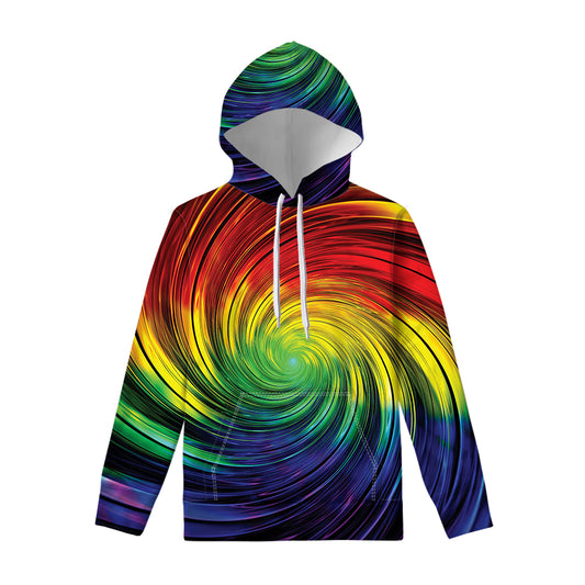 Colorful Swirl Print Pullover Hoodie