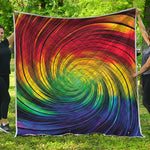 Colorful Swirl Print Quilt
