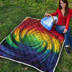 Colorful Swirl Print Quilt