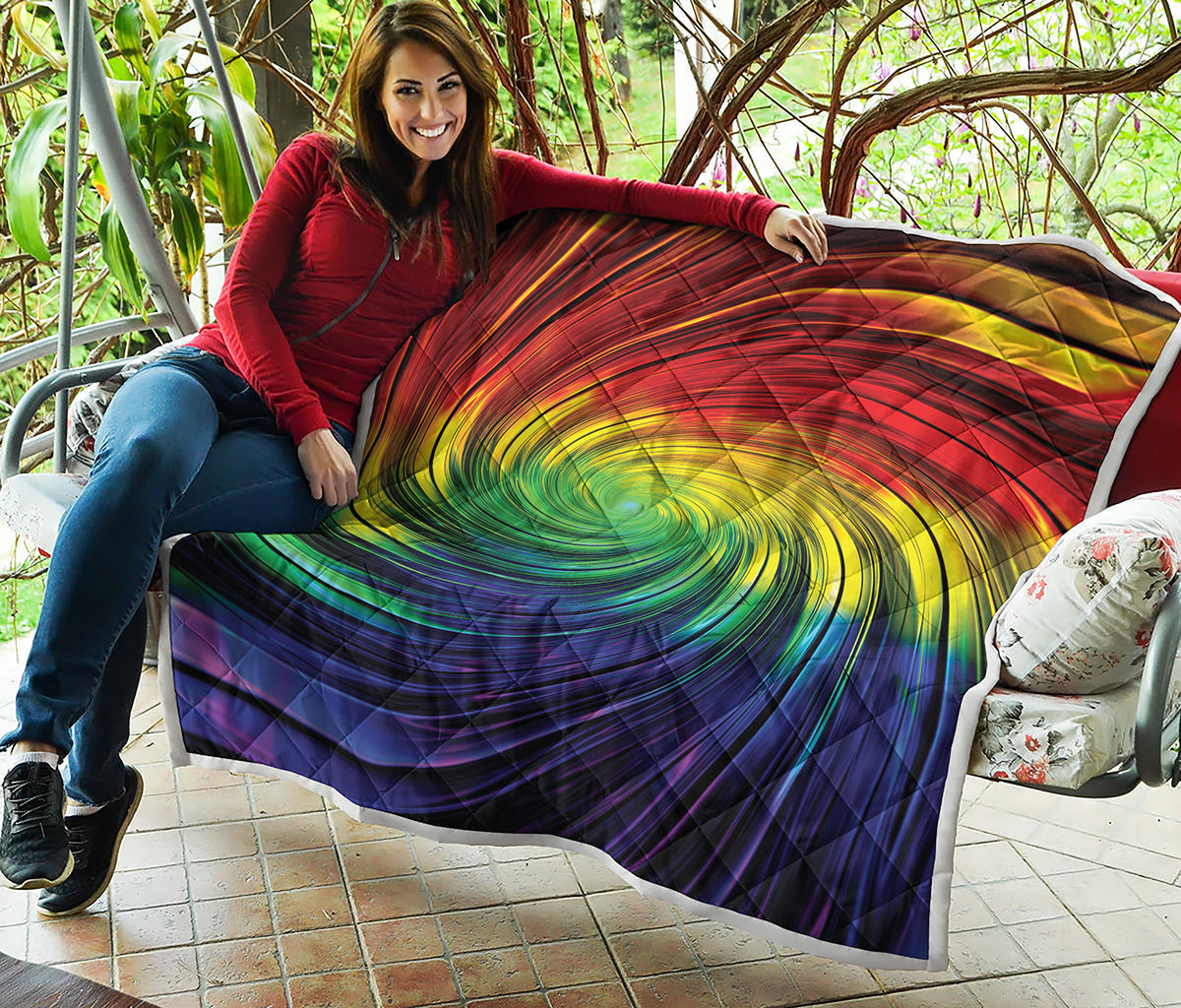Colorful Swirl Print Quilt