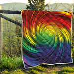 Colorful Swirl Print Quilt