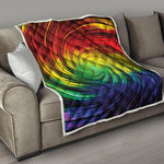 Colorful Swirl Print Quilt