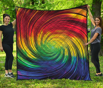 Colorful Swirl Print Quilt