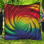 Colorful Swirl Print Quilt