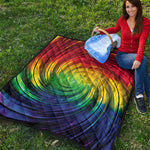Colorful Swirl Print Quilt