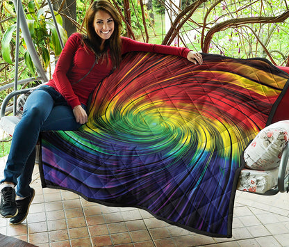 Colorful Swirl Print Quilt