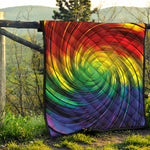 Colorful Swirl Print Quilt