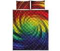 Colorful Swirl Print Quilt Bed Set