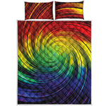 Colorful Swirl Print Quilt Bed Set