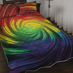 Colorful Swirl Print Quilt Bed Set