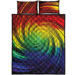 Colorful Swirl Print Quilt Bed Set