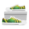 Colorful Swirl Print White Low Top Sneakers