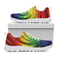 Colorful Swirl Print White Running Shoes