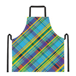 Colorful Tartan Pattern Print Apron