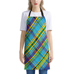 Colorful Tartan Pattern Print Apron