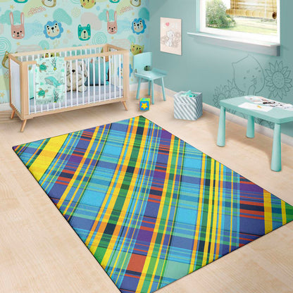 Colorful Tartan Pattern Print Area Rug