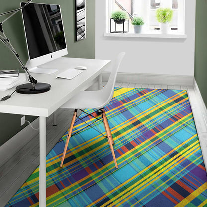 Colorful Tartan Pattern Print Area Rug