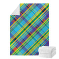 Colorful Tartan Pattern Print Blanket