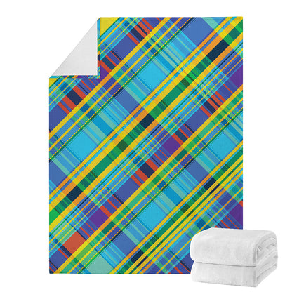 Colorful Tartan Pattern Print Blanket