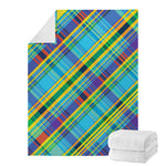Colorful Tartan Pattern Print Blanket