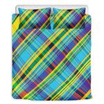 Colorful Tartan Pattern Print Duvet Cover Bedding Set