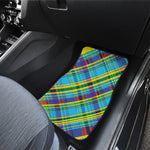Colorful Tartan Pattern Print Front Car Floor Mats